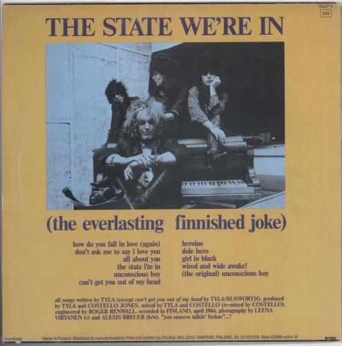The Dogs D'Amour The State We're In Finnish vinyl LP album (LP